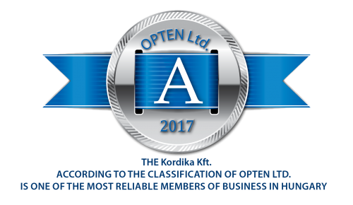 The company Opten Kft. granted „A” Qualification to Kordika Kft.